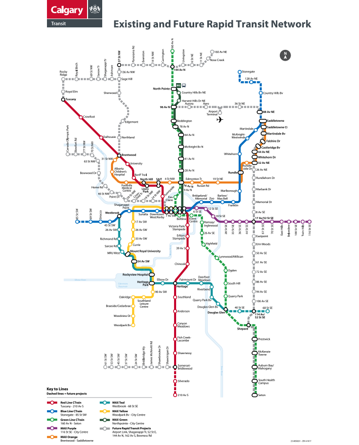 Bản đồ tổng thể tất cả dự án LRT | RockyLandRealEstate.ca